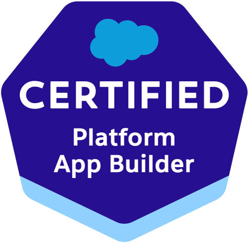 Salesforce Certified Platform App Builder certificate achieved by Andrii Muzychuk on March 28, 2018